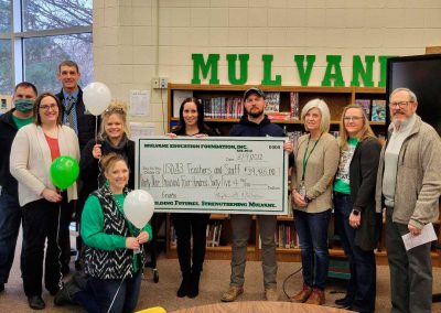 Mulvane Kansas Primary School 2022 Grant Check from Mulvane Education Foundation
